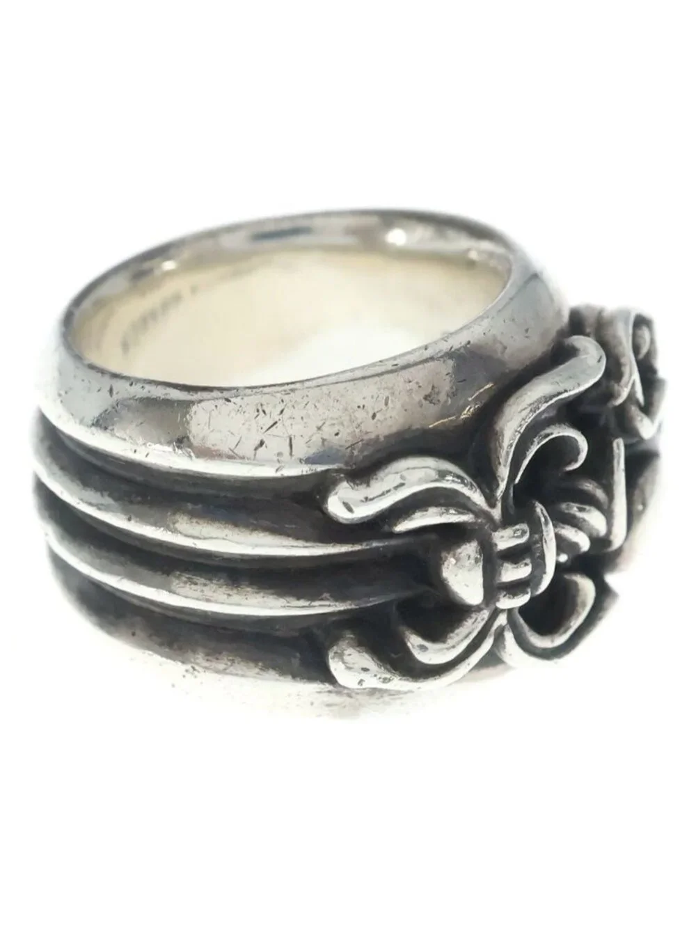 Chrome Hearts Dagger Heart Ring Silver
